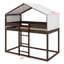 Lit superposé en bois robuste avec tente-129172408