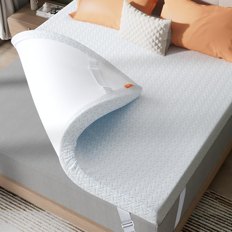 Surmatelas en mousse viscoélastique gélifiée, surmatelas extra ferme, 3", Simple