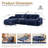Boneless 110" L-Shaped Modular Compression Sectional Sofa with Ottoman for Living Room-873510189