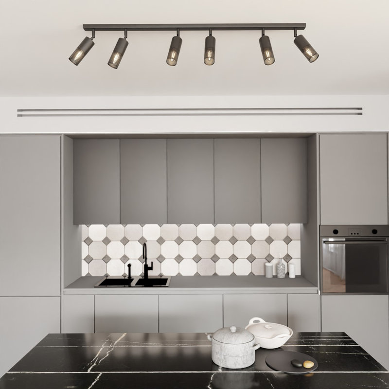 Samonie Flush Mount, Matte Black