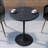 Kurv Bistro 24" Round Steel Table and Pedestal Base for Indoors or Patio with Kurv Ergonomic Chairs-2116923001