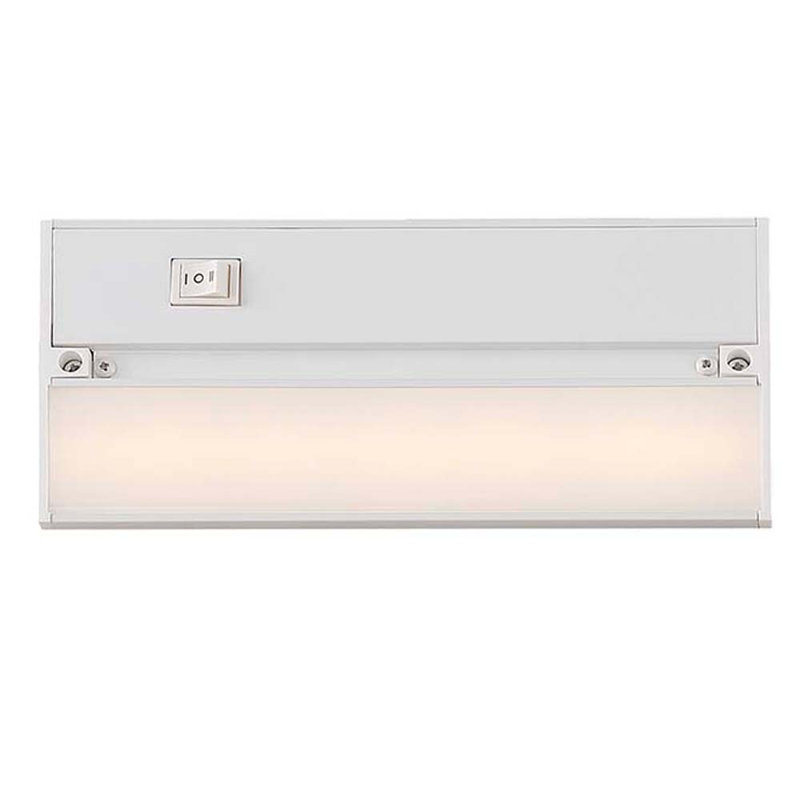 Barre d'éclairage DEL sous le meuble 9 po, Blanc brillant