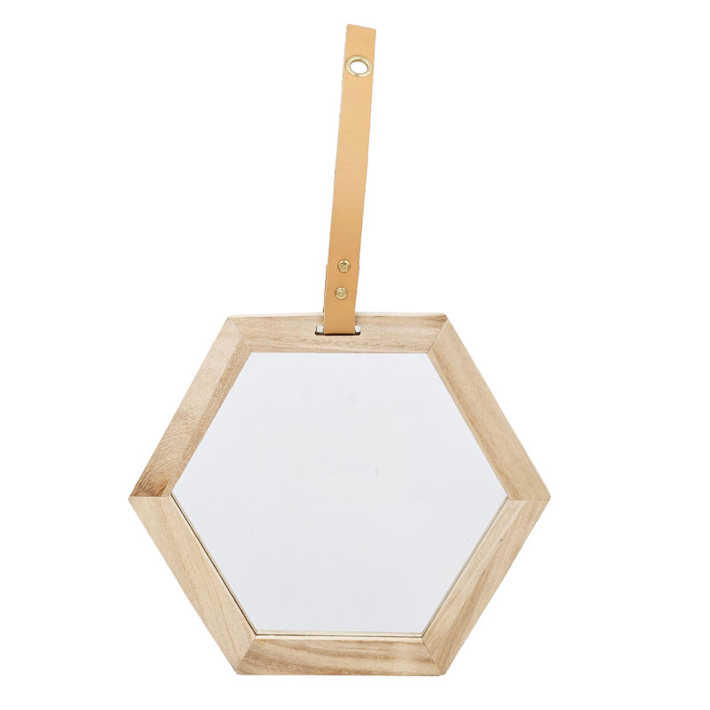 Miroir hexagonal moderne de style nordique, H 11,18 po x l 9,78 po