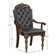 Maximus Arm Chair with Tufted Polyurethane Upholstered Back in Brown