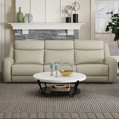 87.4" W Transitional Sofa, Beige
