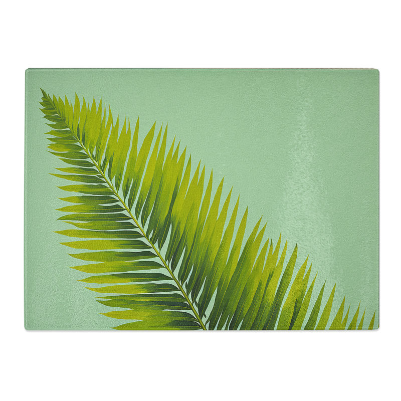 Tropical Leaf Minimalism  Glass Chopping Board