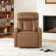 Genuine Leather Triple Motor Glider Swivel Rocker Power Recliner With Power Headrest And Power Lumbar Support