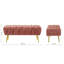 Galina 104cm Wide Velvet Tufted Rectangle Solid Colour Footstool Ottoman-515370068