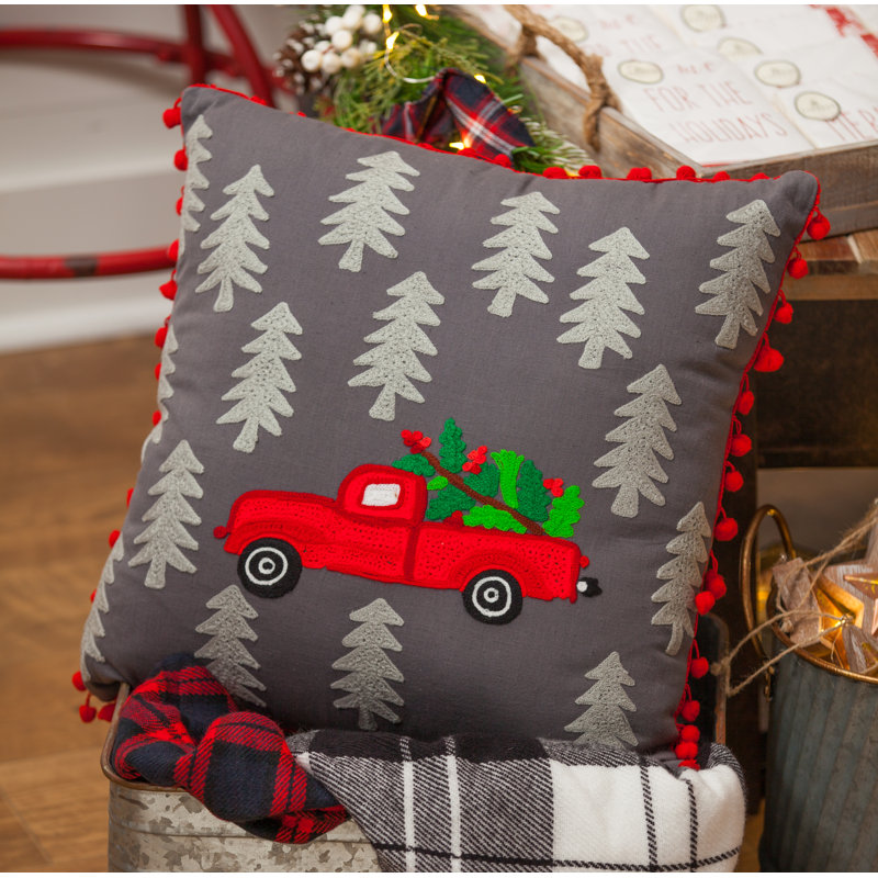 Cotton Blend Throw Pillow
