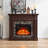 Electric Fireplace Mantel Heater With Realistic Stacked Stone Surround Timer And Remote Control-155457088