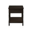 Table d'appoint, 2 niveaux, table de bout, table d'appoint, carré, table de chevet, chambre à coucher, lampe, placage brun, traditionnel