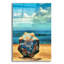  «Beach Umbrella 3» par Alonzo Saunders, art mural en verre acrylique, 16 po x 24 po-780354582