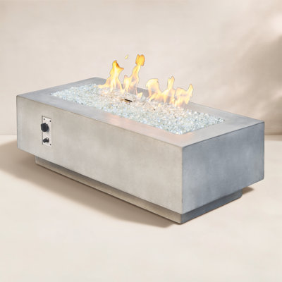 Monae Rectangle Concrete Smokeless Fire Pit