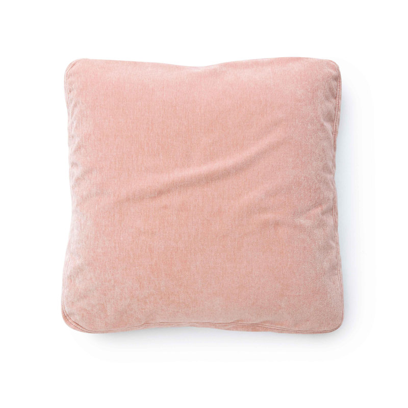 Oreiller carré en chenille Tipy Upicyclle, H 20 po x l 20 po, Beige