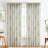 Linen Blend Pinch Floral Curtains with Hooks Curtain Pair-378736558-378736556