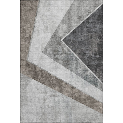 Premium Machine Washable Prisco Gray Rug
