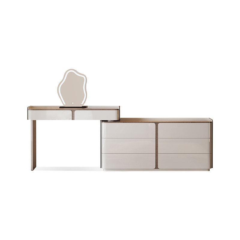 Makeup Vanity with Light mirror,8 drawers