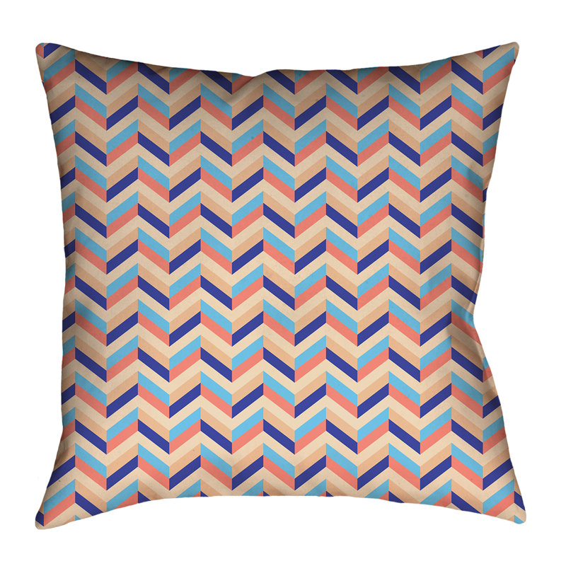Coussin Katelyn Elizabeth, 16 po x 1 po, Simili suède, Orange et bleu marine