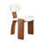 Blanc / brun cognac