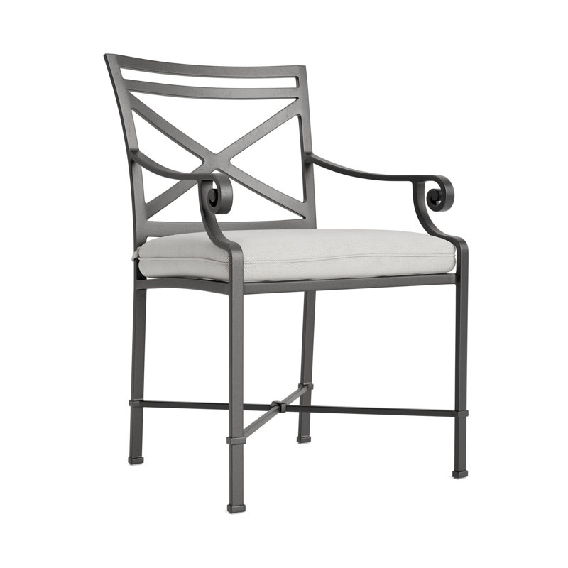 Venetian Outdoor Lounge Chair, Fusion Dove, Textured Pewter