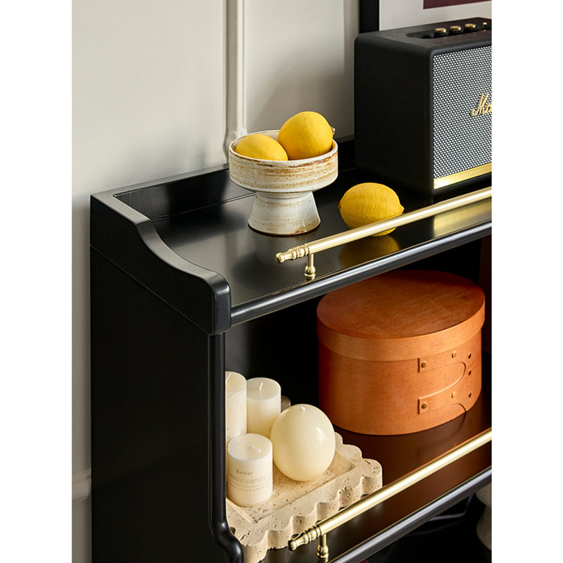 American retro style bookcase, Black