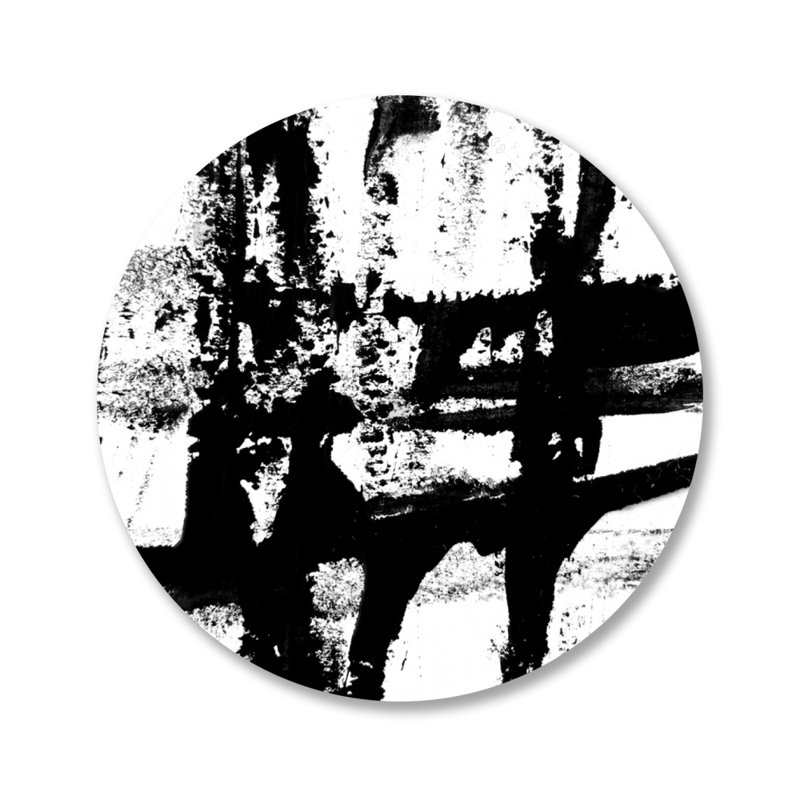 Arbitraires de coups de pinceau par Decorumby - impression, Plastique / acrylique, H 36 po x l 36 po x P 1,5 po