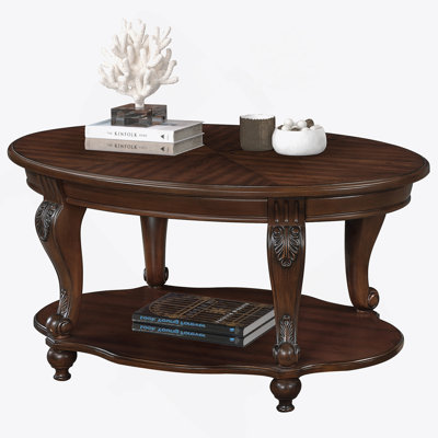 Mairie 42-inch Oval Wood Coffee Table