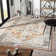 Tapis rectangulaire orange, gris et noir en polypropylène tissé à la machine