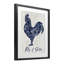 «Floral Rise & Shine Rooster», reproduction sous verre encadrée, conception par Annie Lapoint-598030262-598030260