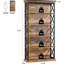Élégante bibliothèque à 6 niveaux en métal et en bois, motif en X, structure de tableau, bibliothèque moderne de 70,11 lb, accents, espace généreux,