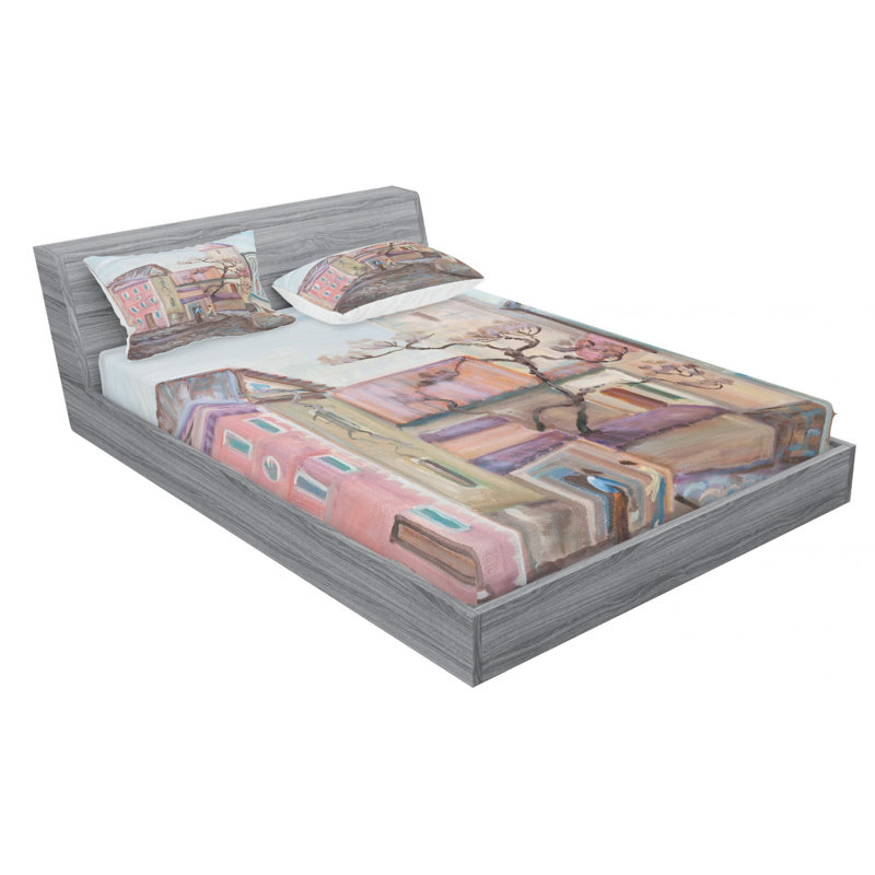 Microfiber Sheet Set, Queen Sheet Set with Fitted Sheet