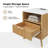 Modern Fluted Nightstand with Charging Station-457764827