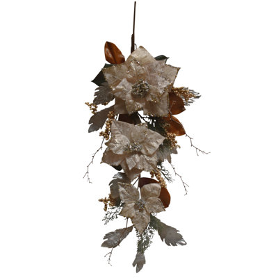 32 po champagne goutte de poinsettias 