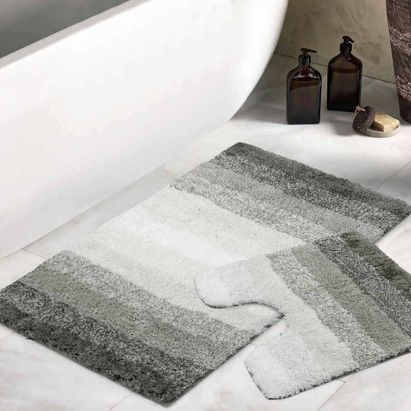 Joondalup Superstripe Bath Set, Grey