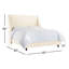 Lit tapissier standard à profil bas Bernadine-462677462-462677458