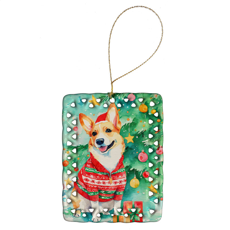 Ornement en porcelaine Corgi Christmas, Corgi 3428
