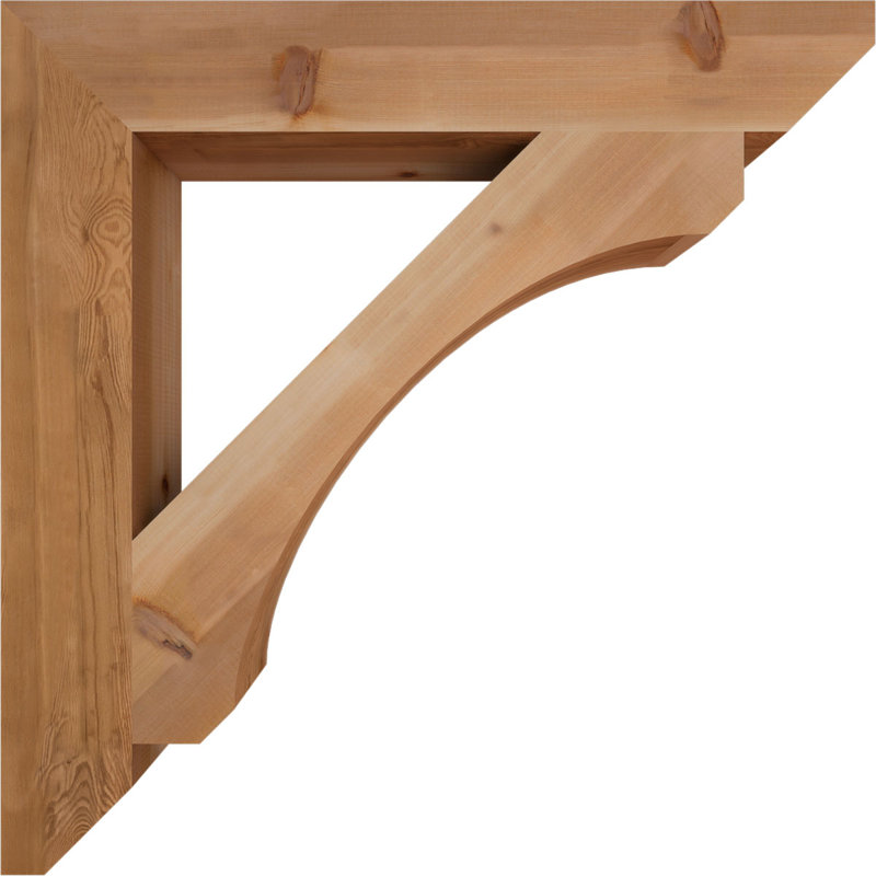 Support en bois / corbeau H 5,5 po x l 40 po BKTLEC06, Cèdre rouge, H 40 po x l 5,5 po x P 40 po