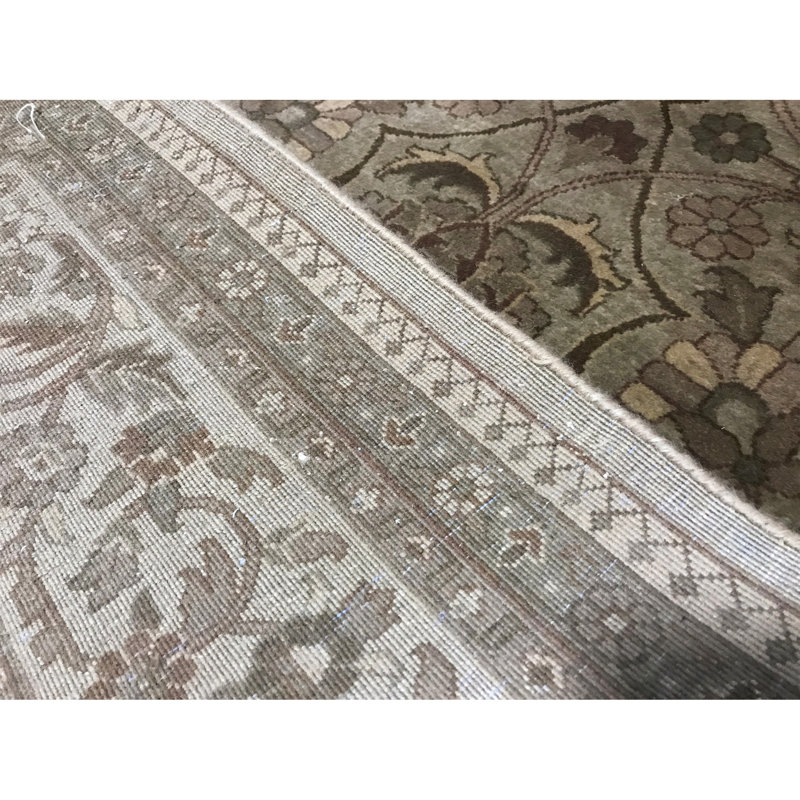 Marquis Wool Oriental Area Rug in Brown/Beige, Rectangle 4'3" x 6'2"