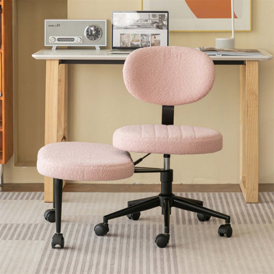 Chaise de bureau ergonomique avec pieds croisés multi-positions, fauteuil pivotant de méditation et de TDAH, support de dossier et base roulante