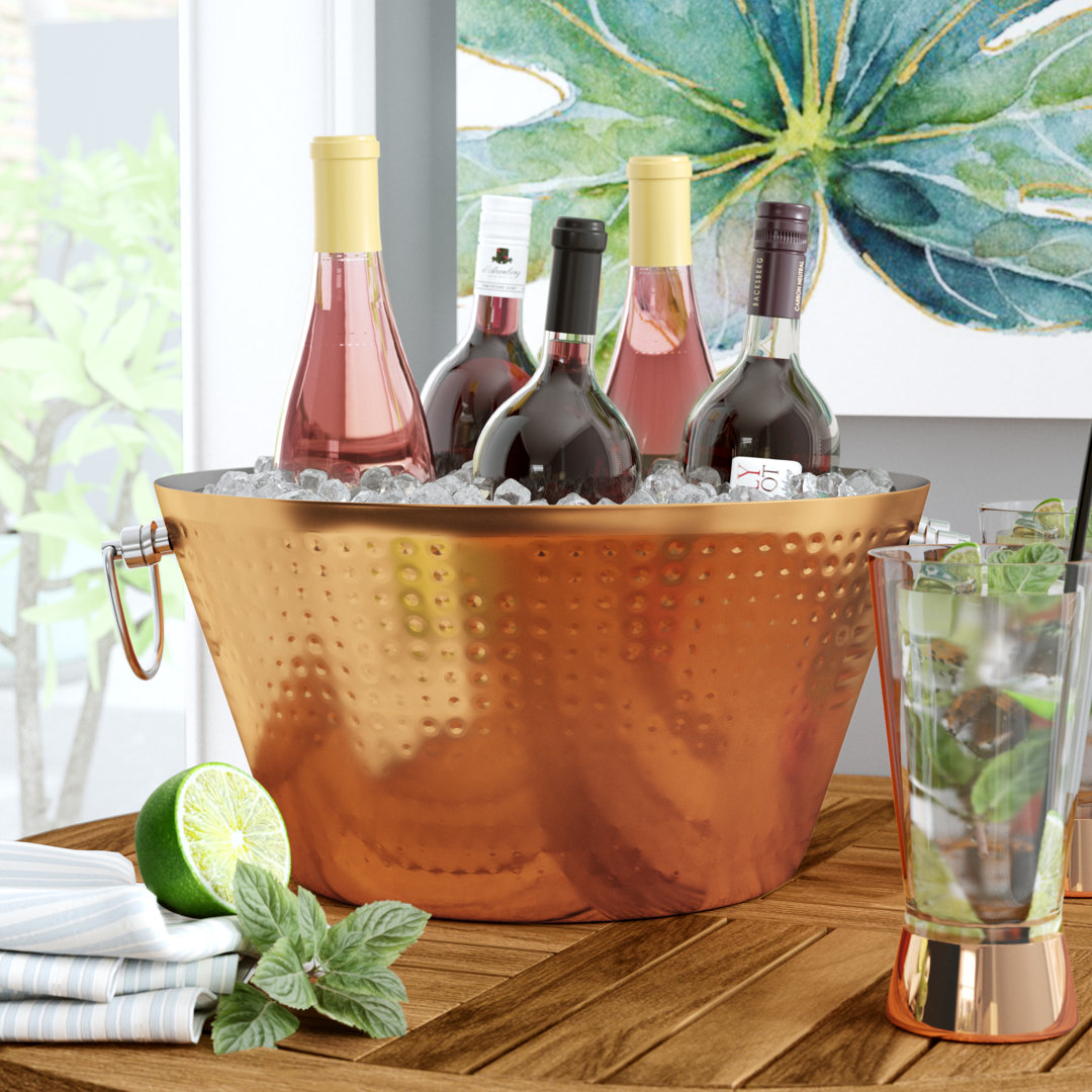 Gaskins Double Walled Hammered 100% Insulated Steel Luxury Beverage Tub Dakota Fields 