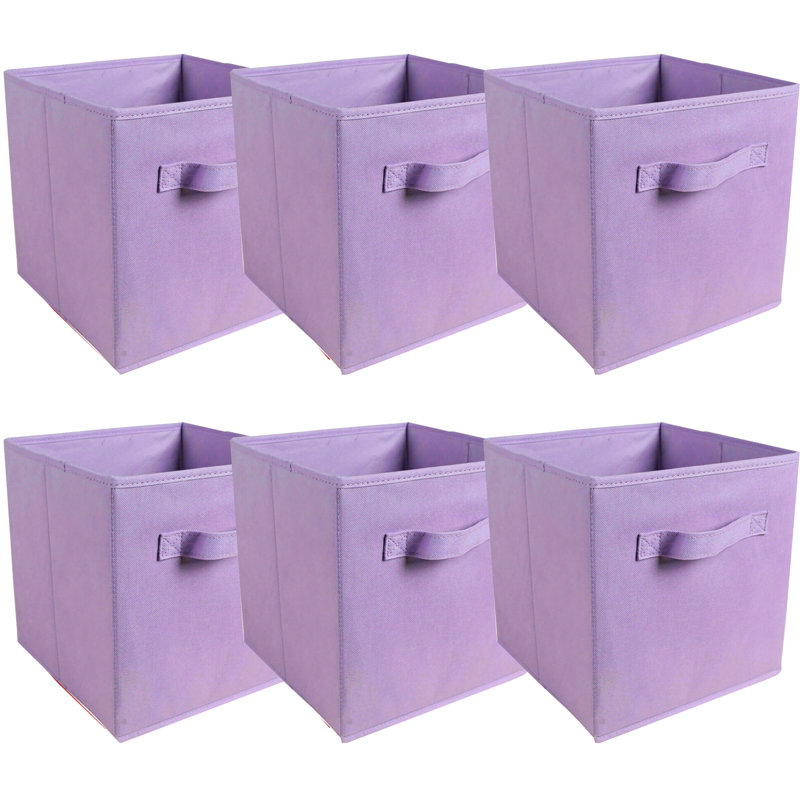Fabric Foldable Storage Boxes Clothing Storage, Purple