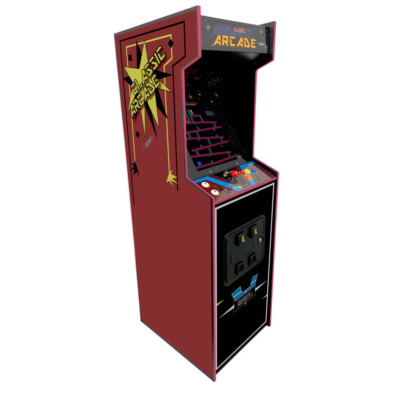 Full Size Arcade Machine with 19" Monitor and 516 Retro Games - Fully Assembled - 5 Year Warranty, Pink