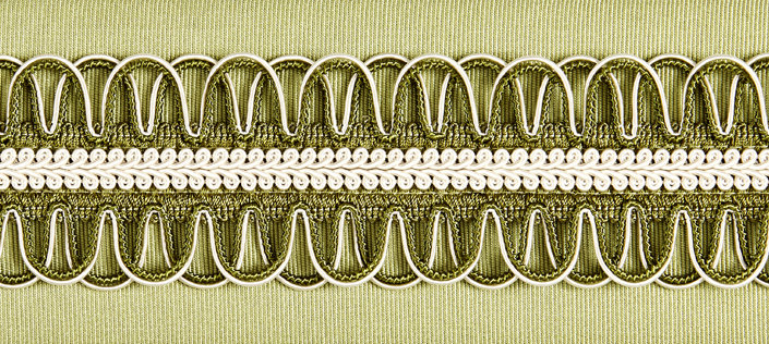 Botanica Colette Braided Tape Fabric, Leaf