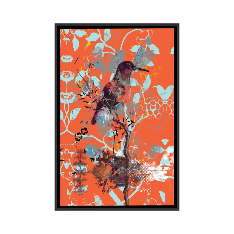 « all fouillis up », impression sur toile, H 26 po x l 18 po x P 1,5 po, Toile avec cadre noir, Pas de tapis