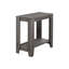 Table d'appoint grise de 28 po de long avec emballage sécuritaire et surface spacieuse de 23,13 po