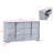 Lunigiana 55.5" White With Gray Dresser