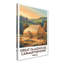 Great Glasshouse, Carmarthenshire, Wales - Romantic Travel Poster Of Glasshouse And Rolling Hills. Giclee Print On Wrapped Canvas. Wall Art, Home Decor - Iconic Buildings & Architecture, Wales - Wrapped Canvas Print-1456532213