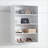 Closet System, Devi Modular Wall-Mounted Wood Closet with Warm Oak Finish | White | Wood-2034554953