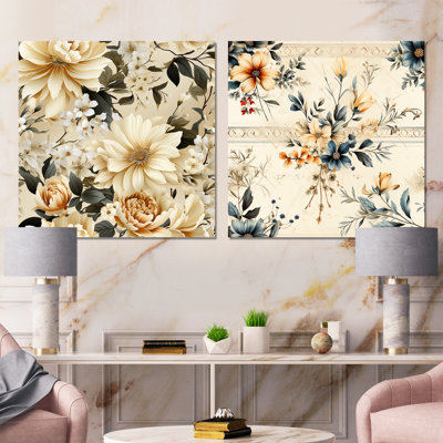 Vierzon - Floral Canvas Prints Set Of 2