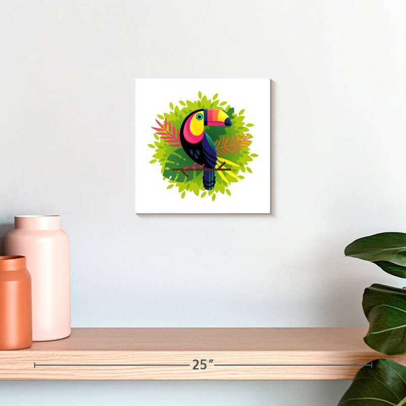 Crowle Cartoon Toucan, 10" H x 10" W